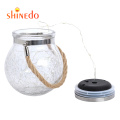 Best Solar Powered Waterproof  Mason Warm light Crack-like Glass Bottle Holiday Decorative Fairy Jar  Lights